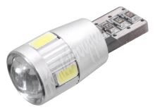 Žárovka 6 SMD LED 12V T10 s rezistorem CAN-BUS ready bílá