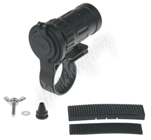 34549 2x USB zásuvka voděodolná na řidítka / trubku (596499)