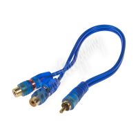 xs-212f RCA Y audio kabel BLUE BASIC line, 2xsamice, 1xsamec