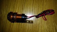 CL zásuvka s panelem nabíjecí 1x USB s hodinkama výstup USB-5V 1000mA max zlata (3)