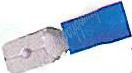 4000802 Zástrčka plochá 6,3 mm modrá, 100 ks (443154)