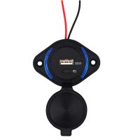 34660 USB QC3.0 + USB-C zásuvka 12/24V, montáž na povrch 34660 USB QC3.0 + USB-C zásuvka 12/24V, montáž na povrch
