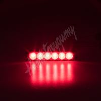 911-006red PROFI SLIM výstražné LED světlo vnější, červené, 12-24V, ECE R65