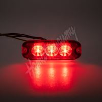 CH-073red PROFI SLIM výstražné LED světlo vnější, červené, 12-24V, ECE R10