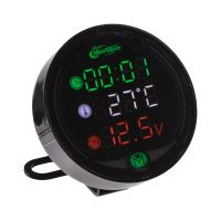 34706 Voltmetr s teploměrem, hodinami a USB nabíječkou na motocykl 34706 Voltmetr s teploměrem, hodinami a USB nabíječkou na motocykl
