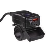 34707B USB/USB-C nabíječka s voltmetrem na motocykl 34707B USB/USB-C nabíječka s voltmetrem na motocykl