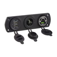 34691 Trojitá zásuvka do panelu CL, 3x USB-A + 1x USB-C nabíječka 34691 Trojitá zásuvka do panelu CL, 3x USB-A + 1x USB-C nabíječka