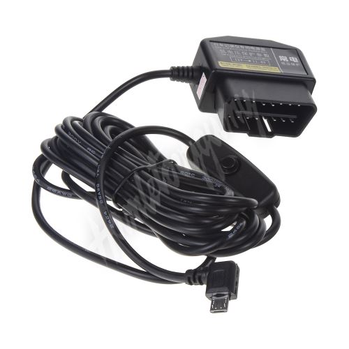 dvrbkabobd1 Kabeláž pro napájení DVR kamery z OBD konektoru na microUSB (1326247)