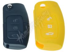 481FO102yel Silikonový obal pro klíč Ford 3-tlačítkový, žlutý