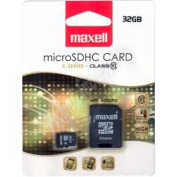 8032gCL10 Paměťová karta MAXELL micro SDHC 32GB včetně adaptéru