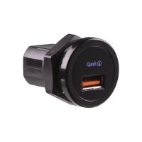 34717 USB nabíječka QC3.0 do panelu, kulatá, 12/24V 34717 USB nabíječka QC3.0 do panelu, kulatá, 12/24V