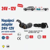 TR25D Napájecí adaptér 24V-12V 7pin(ISO1724) - 7pin TR25D Napájecí adaptér 24V-12V 7pin(ISO1724) - 7pin