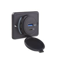 34661.6 USB QC3.0 + USB-C zásuvka 12/24V, montáž na povrch 34661.6 USB QC3.0 + USB-C zásuvka 12/24V, montáž na povrch