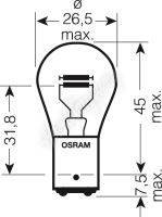 OS7225 OSRAM 12V P21/4W (BAZ15d) 21/4W standard (10ks)
