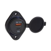 34659B USB QC3.0 + USB-C zásuvka 12/24V, montáž na povrch 34659B USB QC3.0 + USB-C zásuvka 12/24V, montáž na povrch
