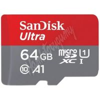 8064gCL10SA Paměťová karta MicroSDXC 64GB 120M UHS-I + adaptér, SANDISK