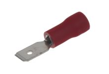 4000701 Zástrčka plochá 4,8 mm červená, 100 ks (966176)