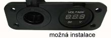 34530 Digitální voltmetr 5-48V červený (449105)