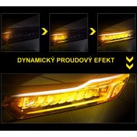 96UN07-45 LED pásek, dynamické blinkry oranžová / poziční světla bílá, 45 cm (2826494)
