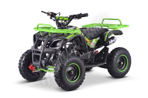 Dětská dvoutaktní čtyřkolka ATV MiniHummer Deluxe 49ccm E-start zelená (1)