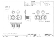 34524 Dvojitá zásuvka do panelu 1x CL + 2x nabíječka USB voděodolná (929989)