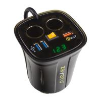 34511G Dvojitá CL zásuvka s 3x USB+voltmetrem do držáku nápojů 34511G Dvojitá CL zásuvka s 3x USB+voltmetrem do držáku nápojů