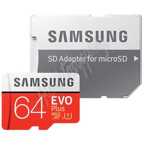 8064gCL10SAM Paměťová karta MicroSDXC 64GB 130M + adaptér, SAMSUNG EVO Plus_(1)