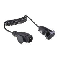 trc04 Prodlužovací kabel 2 m spirálový, 1x zástrčka 13pin, 1x zásuvka 7pin, 12V