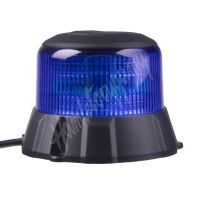 wl403fixblu Robustní modrý LED maják, černý hliník, 48W, ECE R65
