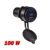 34681 USB QC3.0 + USB-C 100W/20V zásuvka 12/24V 34681 USB QC3.0 + USB-C 100W/20V zásuvka 12/24V