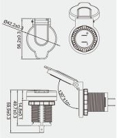 34557 2x USB ve voděodolém IPX3 pouzdře s magnetickou krytkou 12/24V, 2x2,4A (1028203)