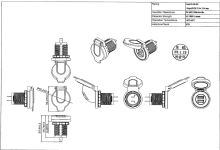 34557 2x USB ve voděodolém IPX3 pouzdře s magnetickou krytkou 12/24V, 2x2,4A (2755009)