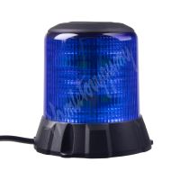 wl405fixblu Robustní modrý LED maják, černý hliník, 96W, ECE R65