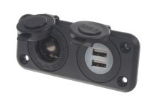 34524.2 Dvojitá zásuvka do panelu 1x CL + 1x USB + USB-C zásuvka voděodolná 34524.2 Dvojitá zásuvka do panelu 1x CL + 1x USB + USB-C zásuvka voděodolná