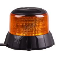 wl403 Robustní oranžový LED maják, černý hliník, 48W, ECE R65