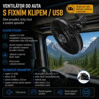 F7USB-4 Ventilátor 208 mm na fixní klip USB F7USB-4 Ventilátor 208 mm na fixní klip USB