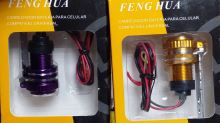 CL zásuvka s panelem nabíjecí 1x USB s hodinkama výstup USB-5V 1000mA max zlata (4)