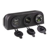 34693 Trojitá zásuvka s panelem CL, 3x USB + 1x USB-C nabíječka 34693 Trojitá zásuvka s panelem CL, 3x USB + 1x USB-C nabíječka