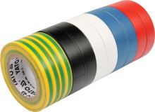 Páska izolační 19 x 0,13 mm x 20 m barevná 10 ks Páska izolační 19 x 0,13 mm x 20 m barevná 10 ks