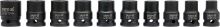 Sada nástavců 1/2" rázové šestihranné 10 ks 10-22 mm CrMo Sada nástavců 1/2" rázové šestihranné 10 ks 10-22 mm CrMo