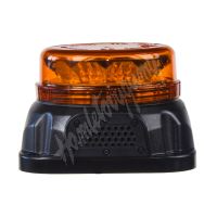 kf90 LED maják, 12-24V, 12x3W oranžové barvy s integrovanou zvukovou signalizací, fix