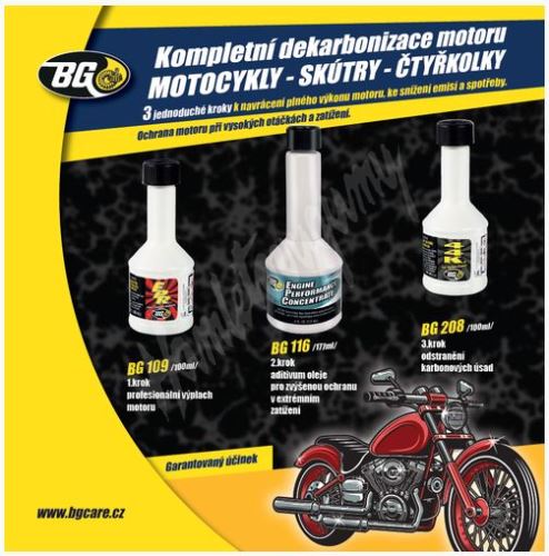BG 6900 KIT dekarbonizace pro 4-taktní motocykly 3x100 ml