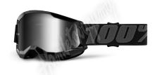 STRATA 2, 100% dětské brýle černé, zrcadlové stříbrné plexi
