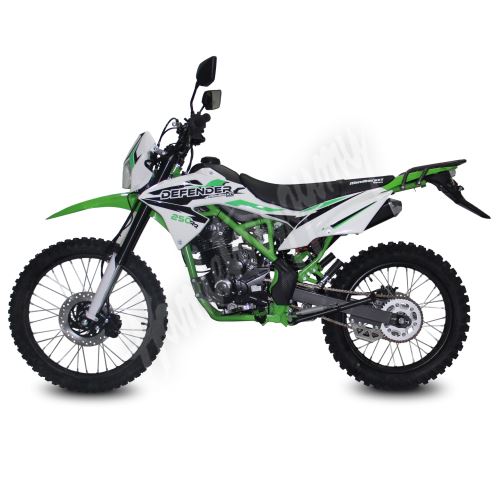 Pitbike MiniRocket Mikilon Defender 250RR kola 21/18 zelená sedlo 87,5cm