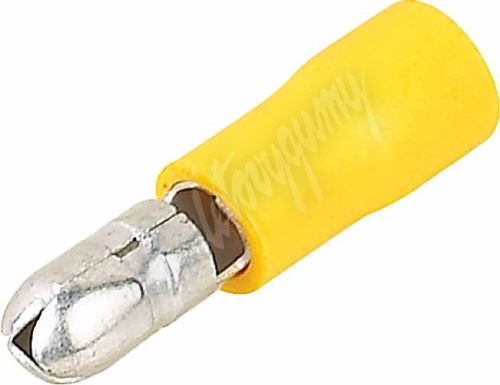 4001203 Zástrčka kruhová 5,0 mm žlutá, 100 ks (445394)