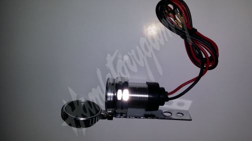 CL zásuvka s panelem nabíjecí 1x USB s hodinkama výstup USB-5V 1000mA max stribrna