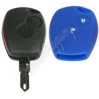 481RN107blu Silikonový obal pro klíč Renault 2-tlačítkový, modrý