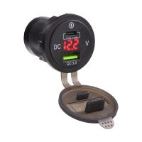 34575R USB nabíječka QC3.0 + USB-C, digitální voltmetr do panelu 34575R USB nabíječka QC3.0 + USB-C, digitální voltmetr do panelu
