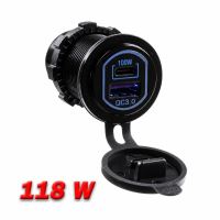34684 USB QC3.0 + USB-C 100W/20V zásuvka 12/24V 34684 USB QC3.0 + USB-C 100W/20V zásuvka 12/24V