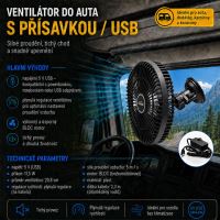 F7USB-3 Ventilátor 208 mm s přísavkou USB F7USB-3 Ventilátor 208 mm s přísavkou USB